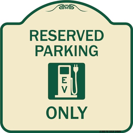 Signmission Ev W/ Electric Vehicle Charging Station Graphic Heavy-Gauge Aluminum Sign, 18" x 18", TG-1818-24089 A-DES-TG-1818-24089